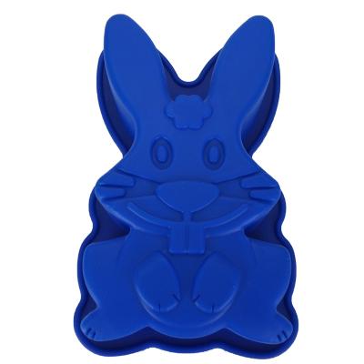 China Viable Baking Silicone Bunny Easter Mold Mold Bakeware Ice Lollipop Pudding Dessert Fondant Chocolate Cake Tools for sale