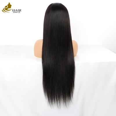 China Vendedores al por mayor 6*6 de encaje frontal cabello humano virgen negro natural pelucas rectas con tiras antideslizantes en venta