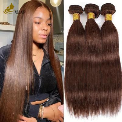 China 4# Color Chocolate Marrón Rápido Ramos de cabello humano Ramos de tejido en venta