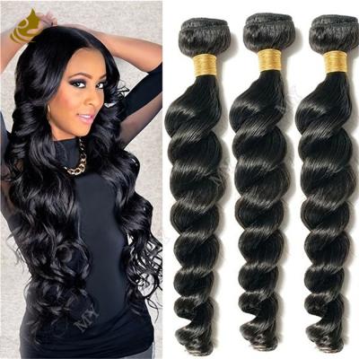 China Cabello de grado 10A de cabello humano virgen con trama de onda suelta se puede teñir en venta