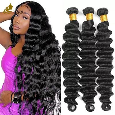China Gradiente libre de enredos con ondas profundas, cordones de pelo humano virgen, extensiones en venta