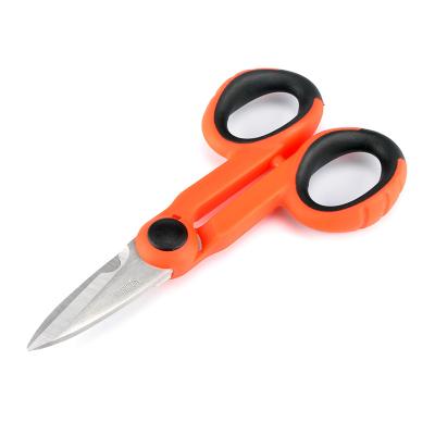 China FTTx Stainless Steel Rubicon Kevlar Scissors Rcz-527 Fiber Optic Cable Kevlar Cutter Scissor Shears for sale