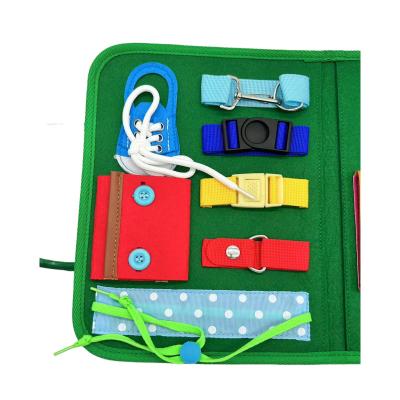 China Eductional Kid Toys Busy Board Montessori Toys Sensory Preschool Toddler Activities Educational Travel Toy Learning Basic Dress Skills for Kids Gift for sale