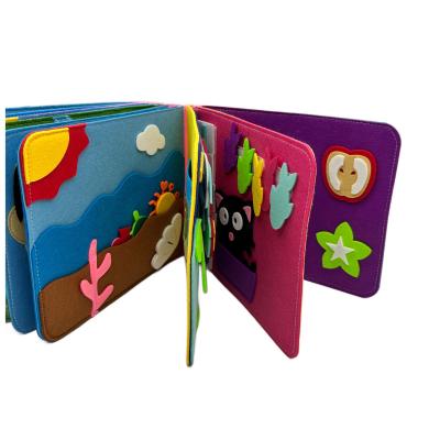 China Eductional Kid Toys Montessori Dress Boards Quiet Book Baby Early Learning Basic Life Skills Toys Graphic Matching Baby Felt Book magic Books Toy for sale