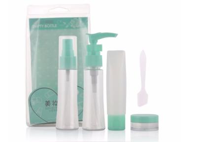 China Custom Tube Length 5pcs Plastic Travel Kit , Cosmetic Travel Container Set for sale