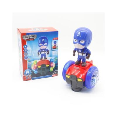 China Wheel Manufacturers Universal Children's Toys Swivel Type 360 Degree Rotating Music Toy Car Electric Rotating Balance Robot Light Car for sale