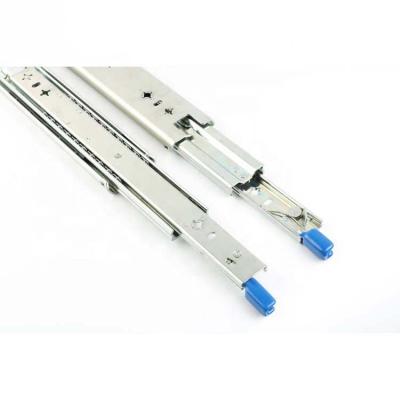 China Travel Furniture Full Extension Ball Bearing Lockable Telescoping Desk Drawer Slides for sale