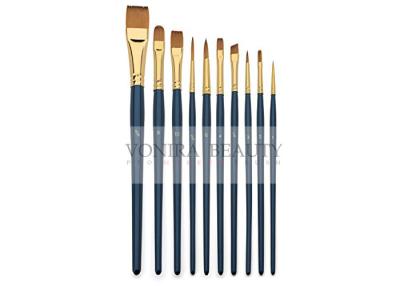China 10PCS Make Up Cosmetic Body face paint brushes Nylon Hair / Oil Painting Brushes for sale