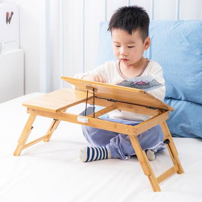 China Rectangle Foldable Modern Laptop Riser Wooden Portable Bamboo Foldable Stand In Bed for sale