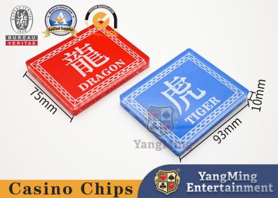 China Dragon Tiger Poker Table Manor Leisure, der Karte Acryl-Crystal Red Blue in Position bringt zu verkaufen