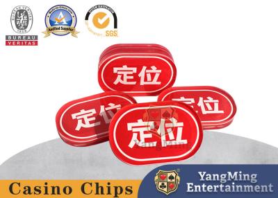 China Neue ovale Positionierungskarte Acrylrot maßgeschneiderter Bull Texas Hold'em Tischkartenspiel zu verkaufen