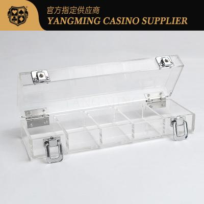 중국 아크릴 100 PCS 50mm 투명한 포커 칩 트레이 바카라 텍사스 홀덤 테이블 게임 판매용
