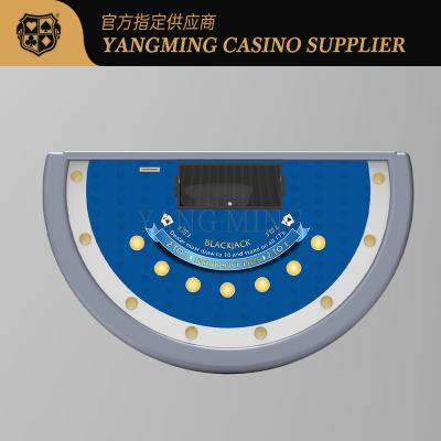 China Moderner Stil Amerikanischer Half Round Blackjack Poker Tisch Glücksspiel Black Jack Poker Spieltisch zu verkaufen