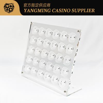 China Hoge kwaliteit helder acryl casino chip display racks entertainment producten poker chip racks Te koop