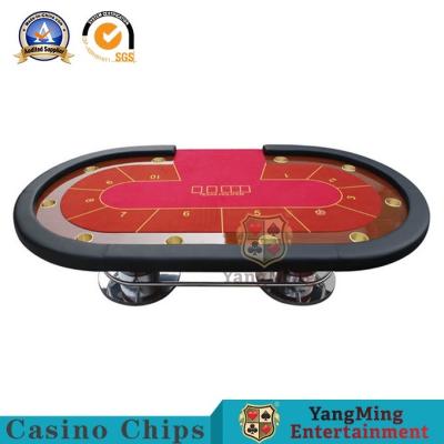 China 6 Farbkasino-Schürhaken-Tabelle Texas Hold sie Bakkarat-Quadrat Tbale mit zehn Spielern zu verkaufen