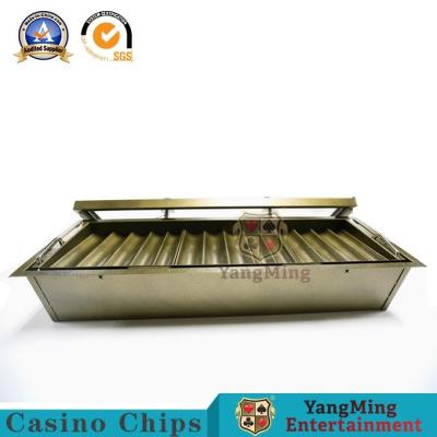 中国 760*210mmのカジノの破片の皿は2つの層の賭ける破片二重ロックのポーカー用のチップの箱を浮かべる 販売のため