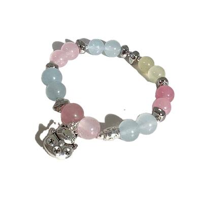 China TRENDY Custom Latest Design Classic Beads Bracelet High Quality Handmade natural stone splicing finished beaded colorful bracelet for sale