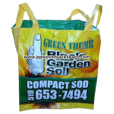 China BOPP Film Laminated PP Woven Ton Bags / Multi-color Printed Woven Polypropylene FIBC Bags for sale