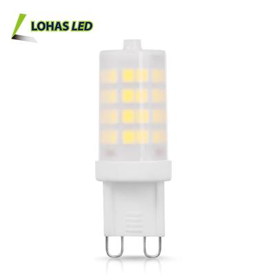 China LOHAS Residential 4W G9 110V Not Dimmable 3000K or 6000K LED Corn Light Ceramic Mini Bulb Milky White Cover for sale