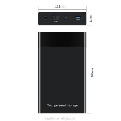 China USB 3.0 To 2.5/3.5 Inch SATA Hard Disk Drive Tool Free Installation High Speed Support 10TB HDD External Enclosure Case for sale