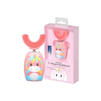 China Teeth Cleaning Eraser Massage 3 Modes Music Or Voice Automatic Toothbrush Kids U Disk U Shape 360 Degree for sale