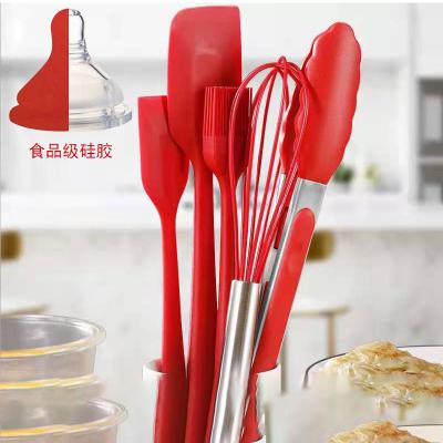 China Sustainable High Quality Food Grade Silicone Baking Tools 5 Sets Knife Brush Cream Scraper Mixer Silicone Kitchen Set for sale