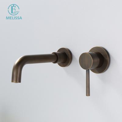 China Sense Melissa Brass Bathroom Archaize Concealed Hot and Cold Water Cabinet Wall Faucet Basin Faucet for sale