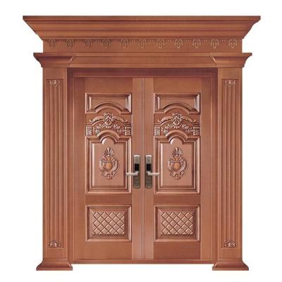 China Simple Design Modern Steel Door Factory Supply Security Bulletproof Entry Doors With Smart Lock for sale