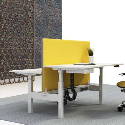 China (Height) Height Adjustable Electric Driven Adjustable Computer Desk With Partition for sale