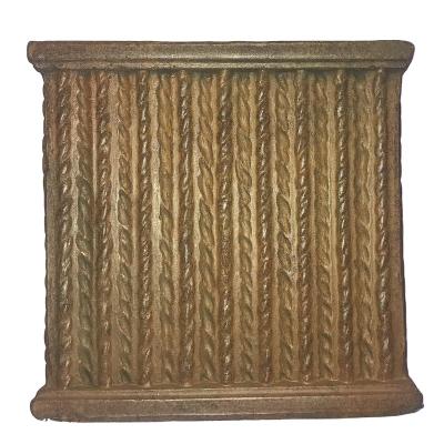 China Art Decor L 38cm Light Pot Cement Rope Rustic Square for sale