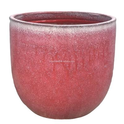 China Traditional D34cm Glazed Ceramic Firework Egg Flower Pot for sale