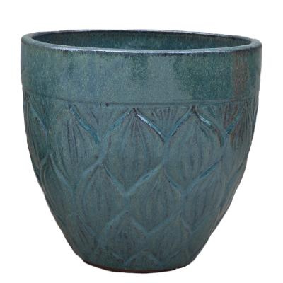 China D 34cm Pineapple CLASSIC Outdoor Glazed Ceramic Flower Pot for sale
