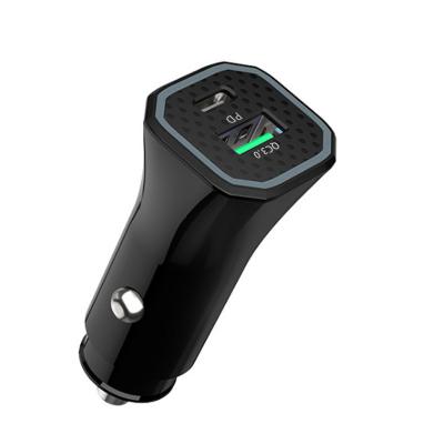 China Wholesale PD20W Car Charger China-chic New QC3.0 Car Charger Dual USB Type-C Charger for sale