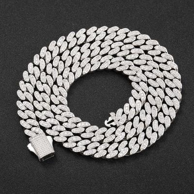 China Hiphop Pass Diamond Tester VVS Moissanite Chain 100% 925 Sterling Silver 10mm Cuban Luxury Mens Moissanite Hip Hop Shape Jewelry for sale