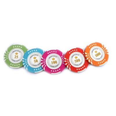 China Clay Poker Chip 14 Gram Monte Carlo Casino Chips for sale