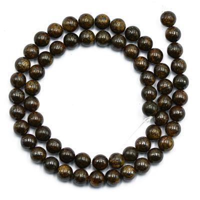 China DIY Jewelry Hand Making Wholesale Bronzite Africa Bloodstone Pink Opal Australian Round Stone Loose beads for jewelry making for sale