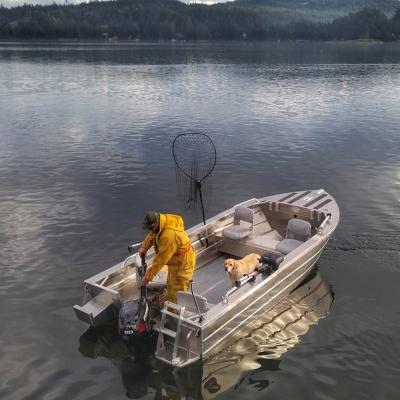 China Freshwater Fishing 3 People Mini Aluminum Fishing Speed Boat Sport For Sale for sale