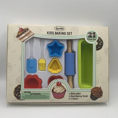 China Sustainable Top Sales Goods Children's Toy Baking Cookie Cutter Kids And Set Silicone Mat Size 28*23.5*2.8cm for sale