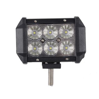 China Aluminum Alloy Hot18W LED Work Lugs Drive Light Bar IP67 Offroad Flood LED Work Lugs Driving Lamp Bar LED Front Light Headlights for sale
