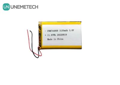 중국 재충전 가능한 고전압 리포 배터리 3.8V 744068 3150mah 배터리 GPS 추적 시스템 판매용
