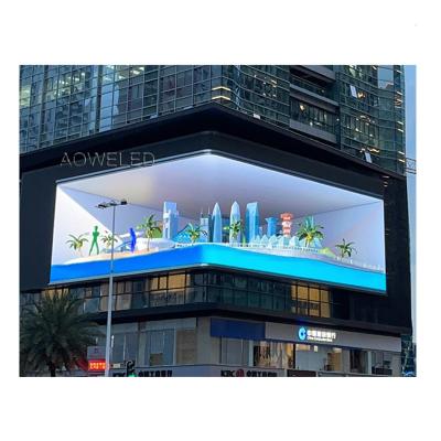 China Outdoor Top Selling Outdoor Advertising 3d Led Screen Display Outside Build Digital Commercial Billboard for sale
