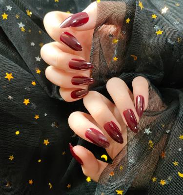 China Meaterial Box 24Pcs Full Cover Colorful Matte Square Fingernails Eco-friendly Artificial Fingernails Solid Press On Nails With Fake Nails Tips for sale
