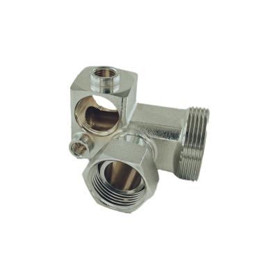 China ISO 228 Brass Pipe Fittings 5 Way Inch Tee F/F/F/F/M Thread for sale