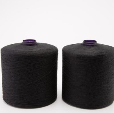 China Black Spun Dyed Polyester Yarn High Strength Abrasion Resistance For Jeans for sale