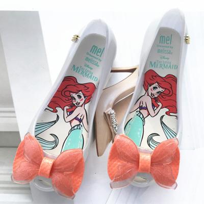 China Wholesale Children Flat 2020 New Style Girl's Bow Unique Flat PVC Fashion Shoes High Quality Large Casual Sandals For Girls for sale