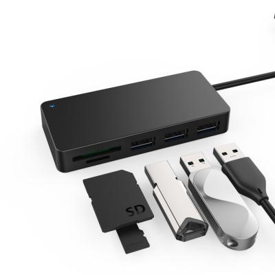 China USB 3.0 Reader Combo Type SD Card SD MicroSD USB HUB Laptop Mutil Work Adapter USB 3.0 HUB MYC608-A for sale