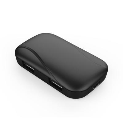 China Customized Micro B To USB 2.0 4 Port USB Hub Up To 480Mb Portable Small Adapter Micro USB Hub For Business Travel MYH106 for sale