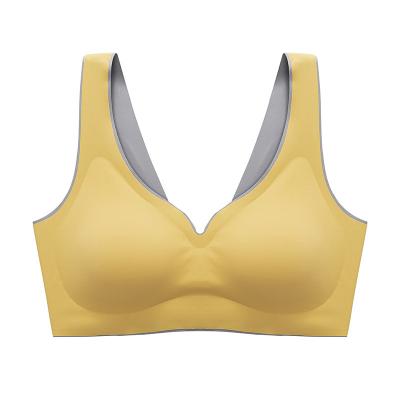 China Fashion Breathable Top Latex Yoga Bra Non-trace Bra Sports Bra Comfortable One-Piece Underwear for sale