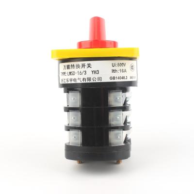 China LW5-16 Change Over Switch 3 Position Selector Black/Red Explosion Proof Rotary Switch 2 Years Warranty LW5D-16 for sale