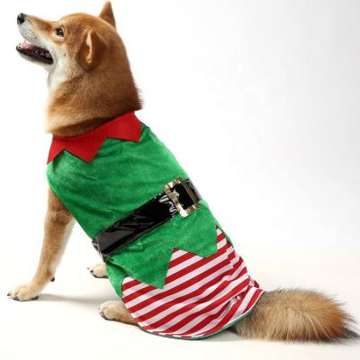 China Sport Amazon Hot Sale Fashion Style Puppy Santa Costume Warm Dog Christmas Clothes for sale